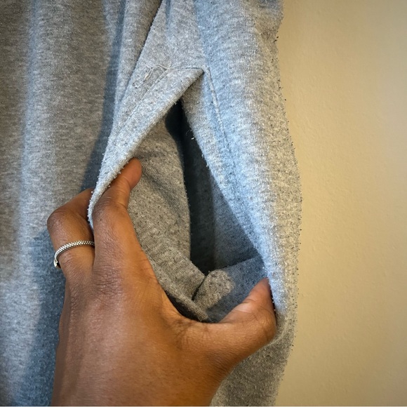 Men’s 100% Polyester Gray Jogger Sweatpants Drawstring Pockets - Picture 4 of 7